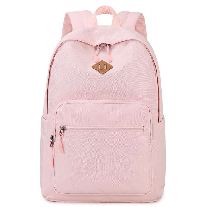 Lohol Classic Backpack for School Travel College, Durable Water Resistant Bookbag (Pink) - Image 1