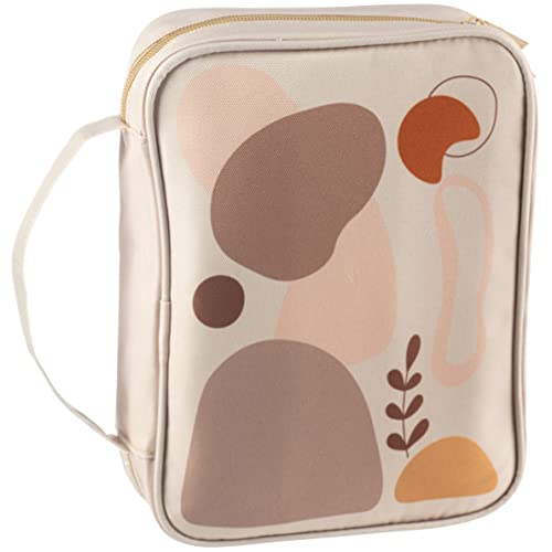 DiverseBee Bible Cover with Handles, Zippered Bible Carrying Case for Women and Girls, Bible Tote Bag for Kids, Book Cover Accessories, Christian Gifts 7.5 x 10 x 2.5in (Vanilla) - Image 1