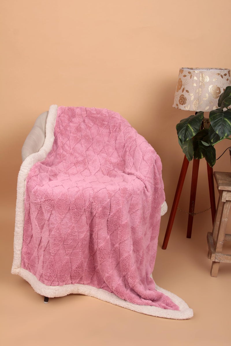 Butterthief Cozy Super Soft Warm Double Layered Kids Sherpa Blanket All Season Baby Blanket for Winter Toddlers Boys & Girls 1-6 Years (Size -100 x 150cm) (Deep Pink) - Image 1