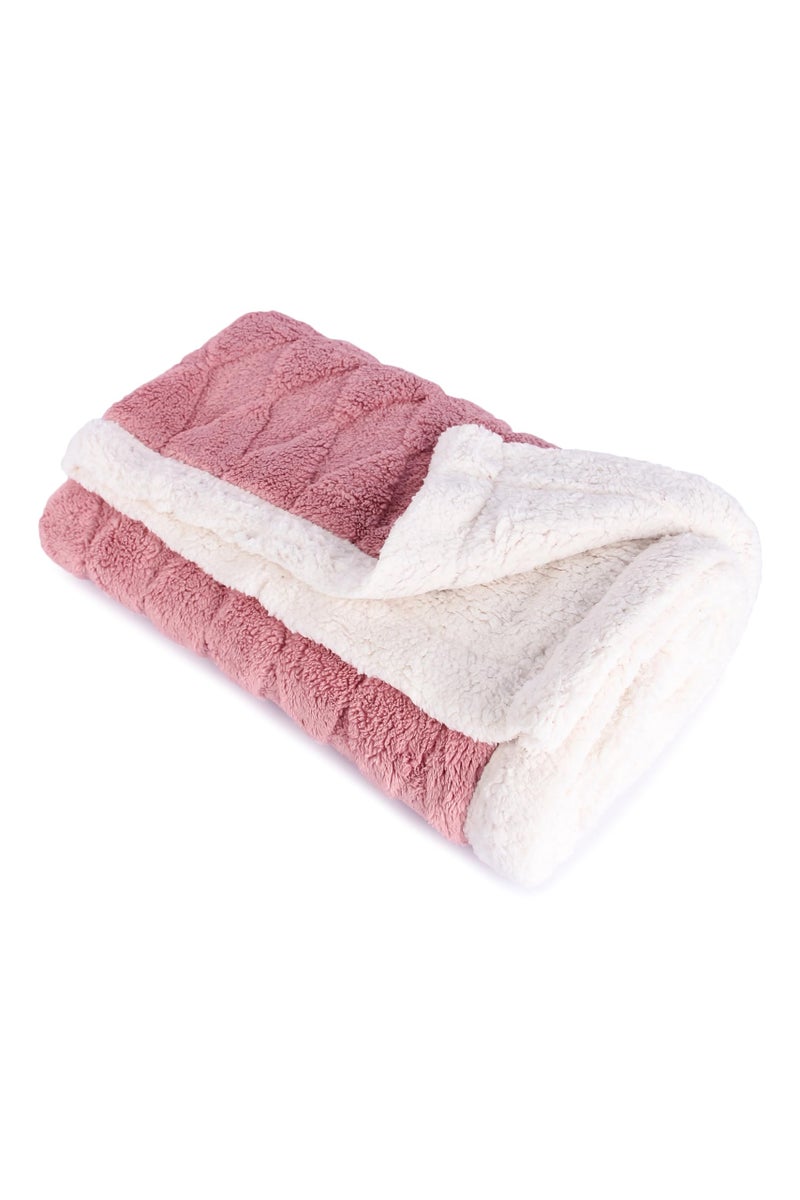 Butterthief Cozy Super Soft Warm Double Layered Kids Sherpa Blanket All Season Baby Blanket for Winter Toddlers Boys & Girls 1-6 Years (Size -100 x 150cm) (Deep Pink) - Image 3