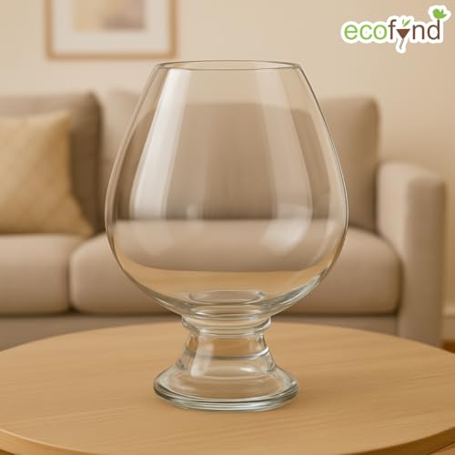 ecofynd Glass Vase for Flowers Plants, Modern Decorative Vase for Home Decor Center Table, Bedroom, Living Room, Office Decoration, Wedding or Gifts (GVASE004) - Image 3