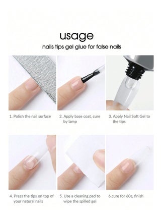 550pcs Long Coffin Soft Gel Nail Tips - Semi-Frosted Transparent Press-On Nails for DIY & Salon, Easy to Use with UV Gel, French Design Artificial Nails, 12 Sizes with Storage Box, Nail Extension, Long Coffin - view 4