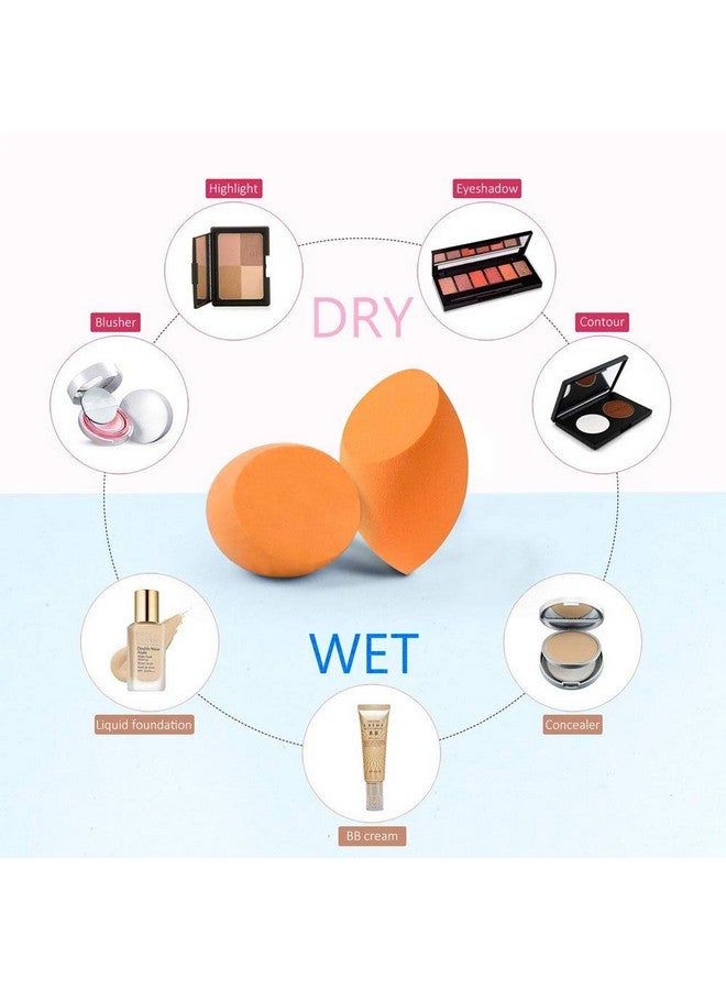 يوسينج فرشاة مكياج بيضاوية كبيرة مستديرة خالية من الغبار باللون الذهبي الوردي مع إسفنجة دمج وغطاء مقاوم للغبار وفرشاة منظفة على شكل بيضة... - Image 5