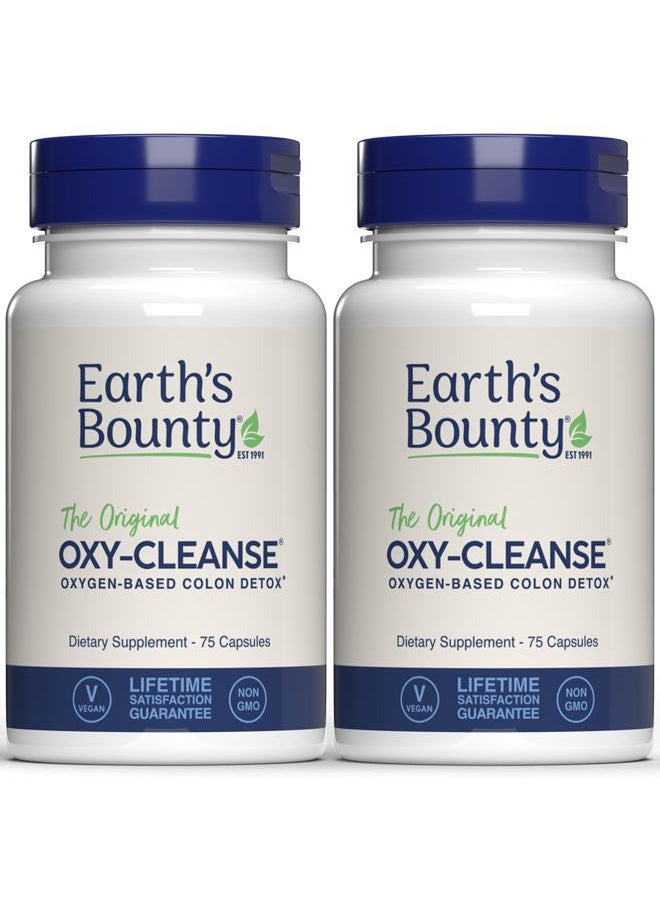Earth's Bounty Oxy-Cleanse Colon Conditioner - Gentle Colon Cleanse for Digestive Wellness - Constipation Relief - Natural Colon Detox - 75 Capsules - 2-Pack  - Image 1