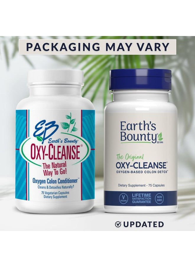 Earth's Bounty Oxy-Cleanse Colon Conditioner - Gentle Colon Cleanse for Digestive Wellness - Constipation Relief - Natural Colon Detox - 75 Capsules - 2-Pack  - Image 3