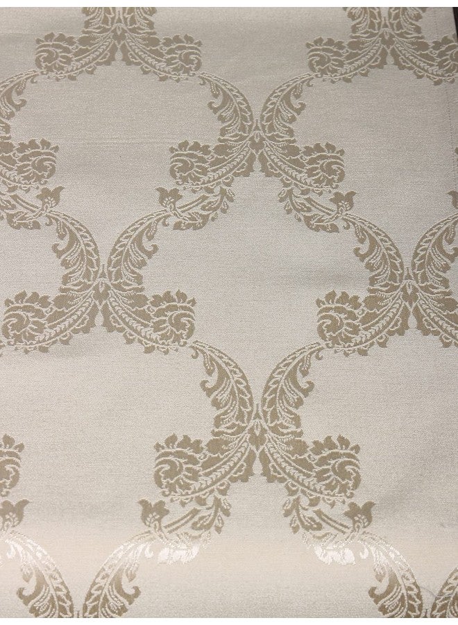 Home -The Best Is For You Cotton Table Runner With Woven Damask Design (Beige_Ogee, 13X84 Inch) - Pack Of 1, 13X84 Inch - Image 4