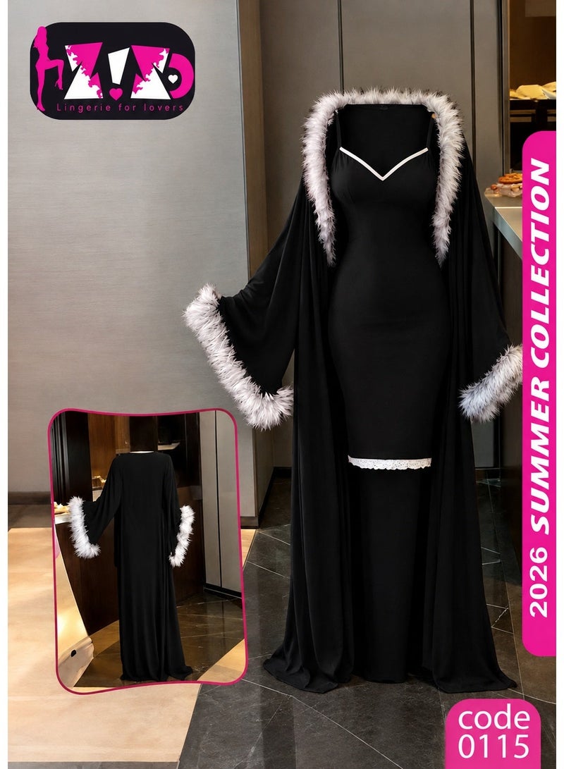 Women's Lingerie Robe – Imported "Butter-Soft" Fabric – Exclusive "Zizo" Model – One Size