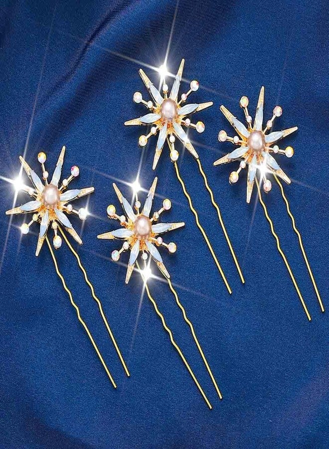 Brishow Gold Star Decorative Hair Pins Hair Clips Bobby Pins for Women - Image 1