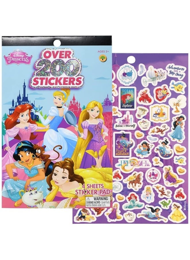 UPD Disney Princess Sticker Pad 200 + Stickers, Multi