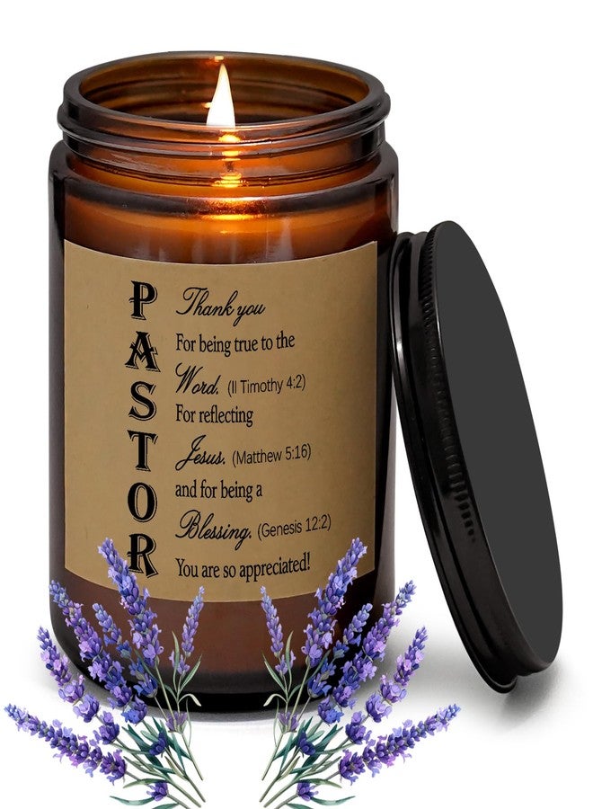 CWEGSJ Pastor Gifts for Women Men Pastor 7oz Lavender Scented Candle Pastor Wife Appreciation Gifts Pastor Candle Birthday Gift Minister's Gift (Candle-Pastor) - Image 1