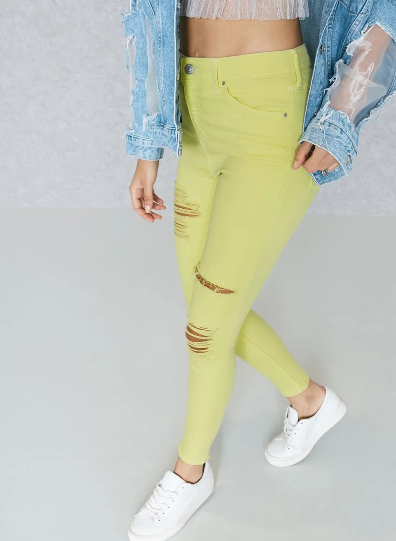 TOPSHOP Ripped Jamie Jeans