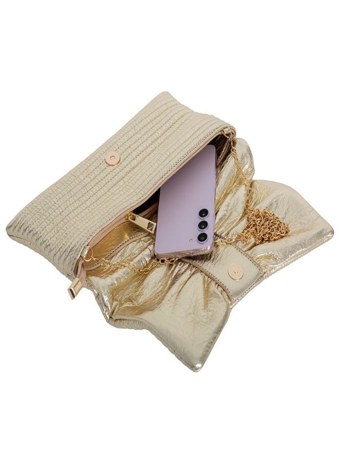 JNB Faux Leather Envelope Clutch Purse, Beige2, 11 inches x 1.5 inches x 7 inches - Image 5
