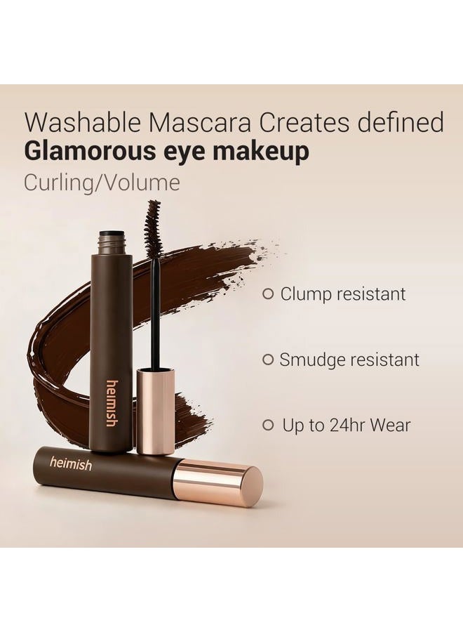 Heimish Dailism Volumizing Mascara Brown, Tubing Mascara, Smudge Proof, Waterproof, Lengthening, Non Clumping, Washable, Smudge Stop Berry Brown Korean Mascara, Korean Skincare, 0.32 fl oz / 9g - Image 2