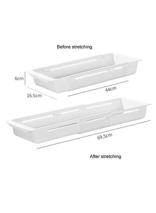 HuHa No Punch Under Sink Shelf Household Multifunctional Cabinet Organizer, Style: Deducting Extending Box-Long - Image 2