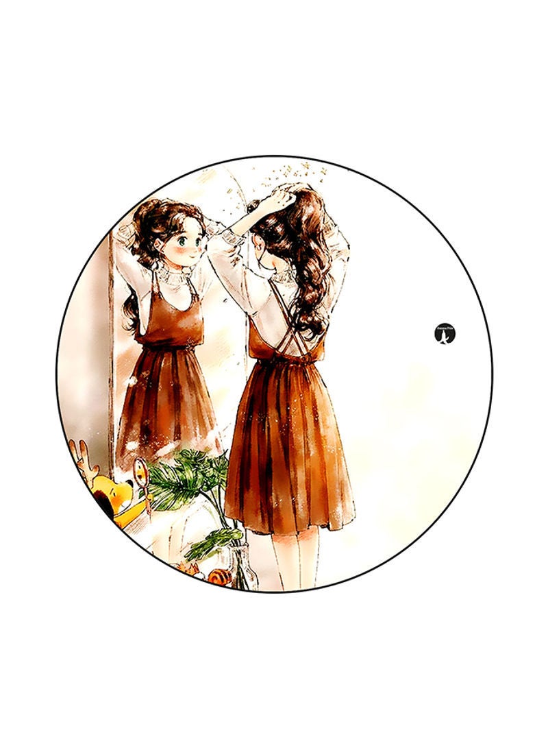 RKN A Girl Printed Mouse Pad Multicolour