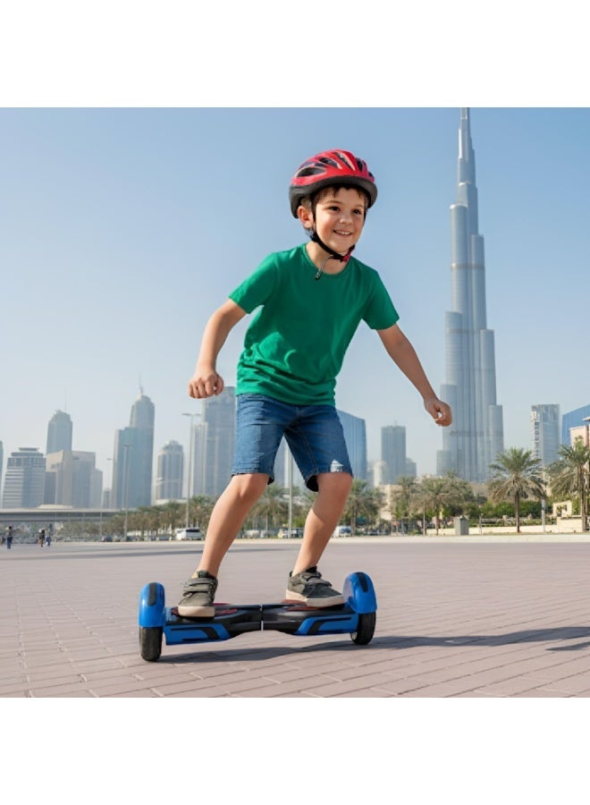 Self Balancing Hoverboard with LED Wheels and Light-Up Display, Blue & Black - Image 2
