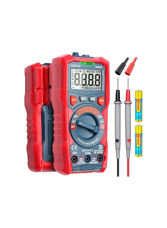 AstroAI Digital Multimeter 4000 Counts TRMS Auto-Ranging Volt Meter 1.5v/9v/12v Battery Voltage Tester Measure Voltage Current Resistance Diodes Continuity Voltmeter with Non-Contact Voltage Function - Image 2