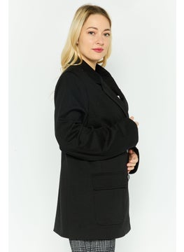 Black Tape Women Regular Fit Solid Blazer, Black  - Image 2