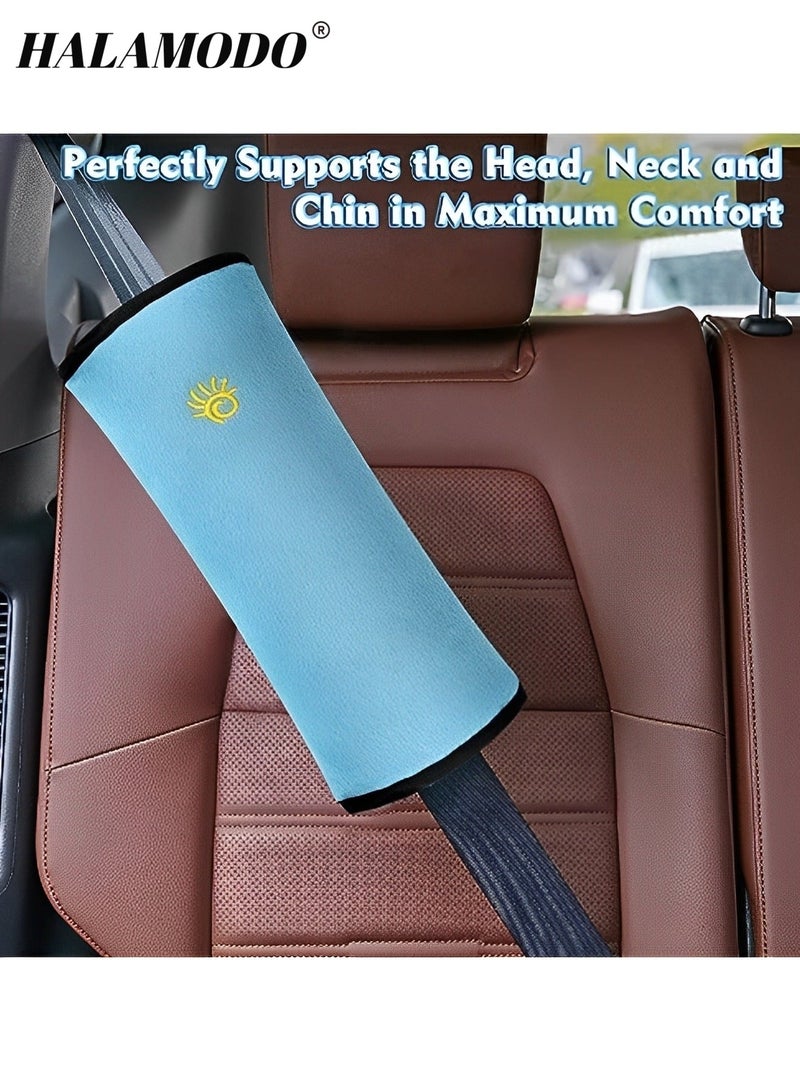 HALAMODO Car Seat Belt Pillow for Kids Baby Seatbelt Pillow Covers for Toddler Head Protector Car Booster Seat Shoulder Pad for Safety Strap Sleep Headrest Support for Child Travel  - Image 4