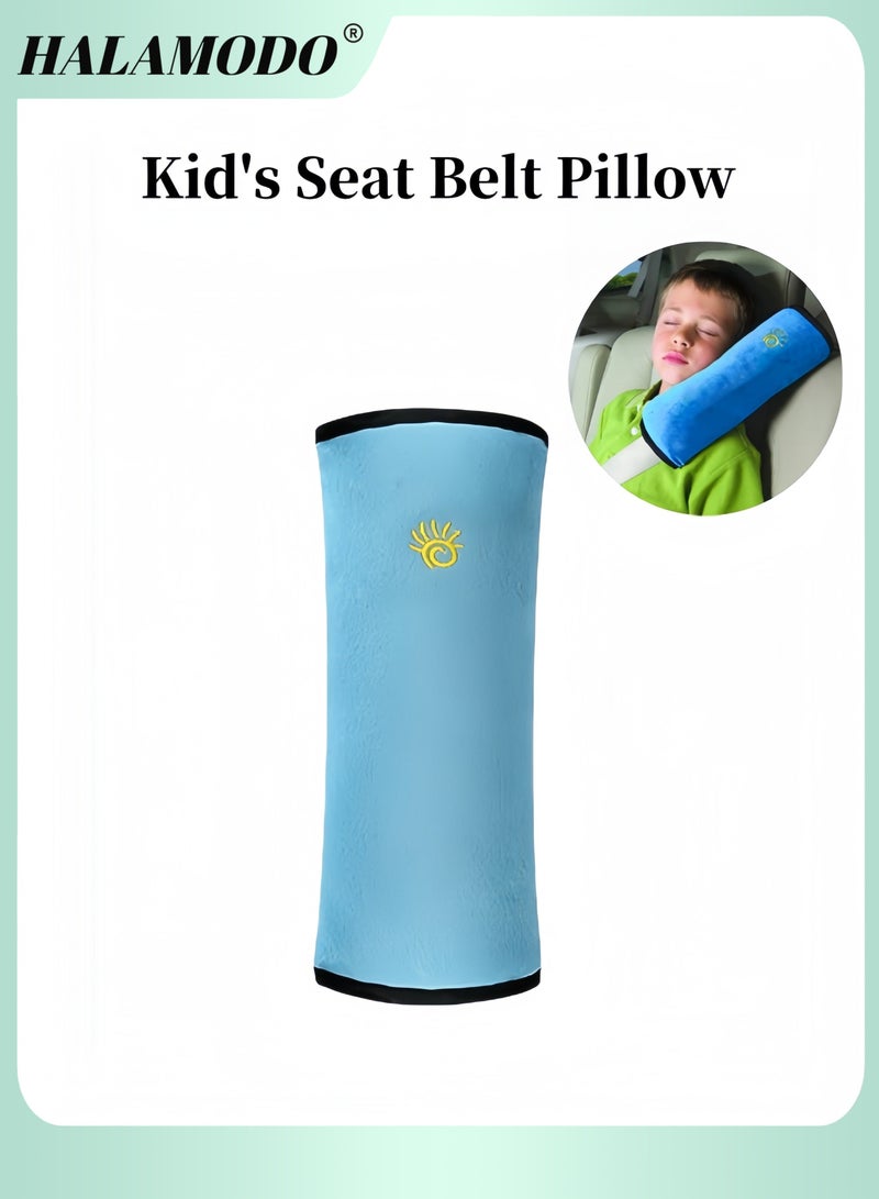HALAMODO Car Seat Belt Pillow for Kids Baby Seatbelt Pillow Covers for Toddler Head Protector Car Booster Seat Shoulder Pad for Safety Strap Sleep Headrest Support for Child Travel  - Image 1