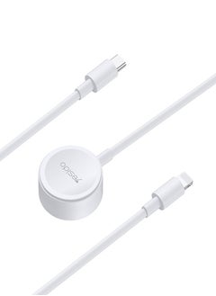 Yesido Yesido CA113 For Apple Watch 2 in 1 USB-C / Type-C to 8 Pin Wireless Magnetic Watch Charger, Cable Length: 1.2m(White)  - Image 1