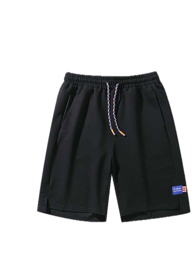 roaiss Men's Casual Drawstring Waist Swimming Trunks Beachwear Beach Pants Loose Five Point Pants Sports Running Boxer Swim Shorts Swimsuit Summer Everyday Clothing Black  - Image 1