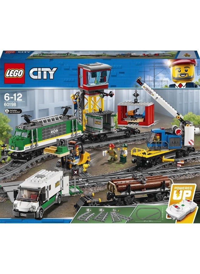 LEGO - مجموعة بناء قطار شحن المدينة 60198 من ليجو (1226 قطعة) - Image 1
