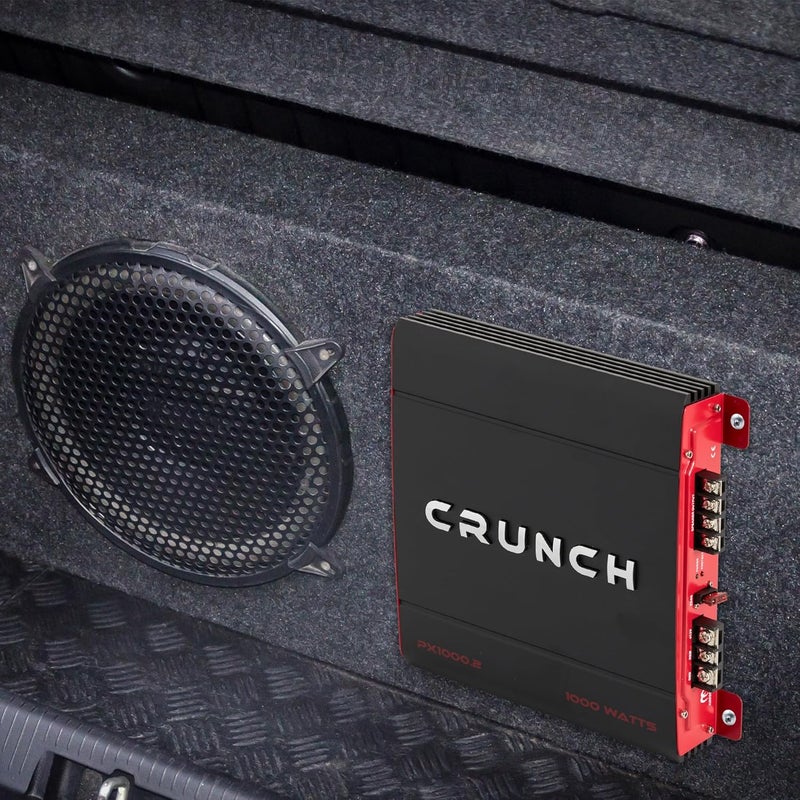 Crunch PX-1000.2 2 Channel 1000 Watt Amp A/B Car Stereo Amplifier + Wiring Kit - Image 4