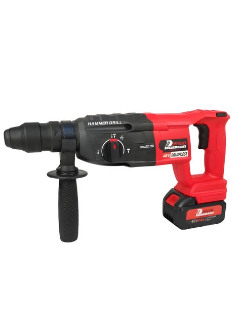 DEFAONS 48V Brushless Hammer Drill High Performance Efficient and Durable, Lithium-Ion Battery Powered Ideal for Masonry, Brick, Concrete, and Block Work