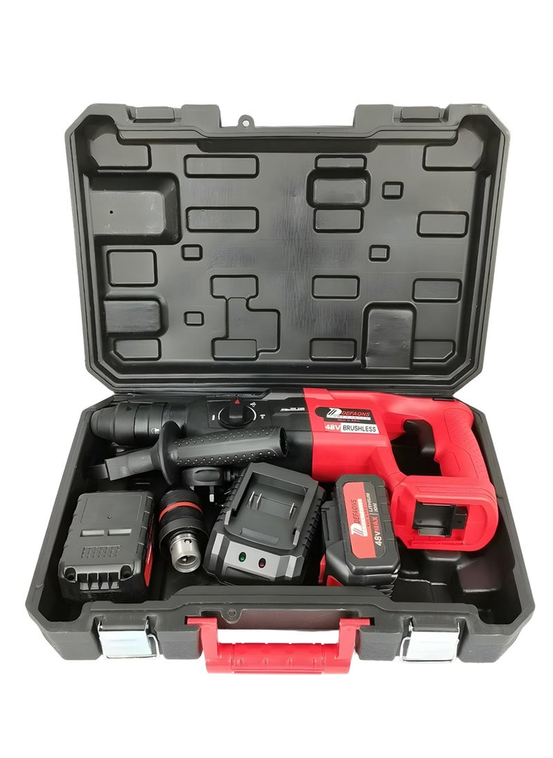DEFAONS DEFAONS 48V Brushless Hammer Drill High Performance Efficient and Durable, Lithium-Ion Battery Powered Ideal for Masonry, Brick, Concrete, and Block Work  - Image 2