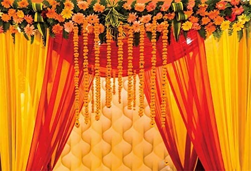 Boltove® Decoration Red Backdrop Curtain Tulle Net Transparent for Birthdays Anniversary Baby Shower Photo Shoot Wedding Party Stage Background Ceremony Photoshoot net parda - Set of 2 - Image 4