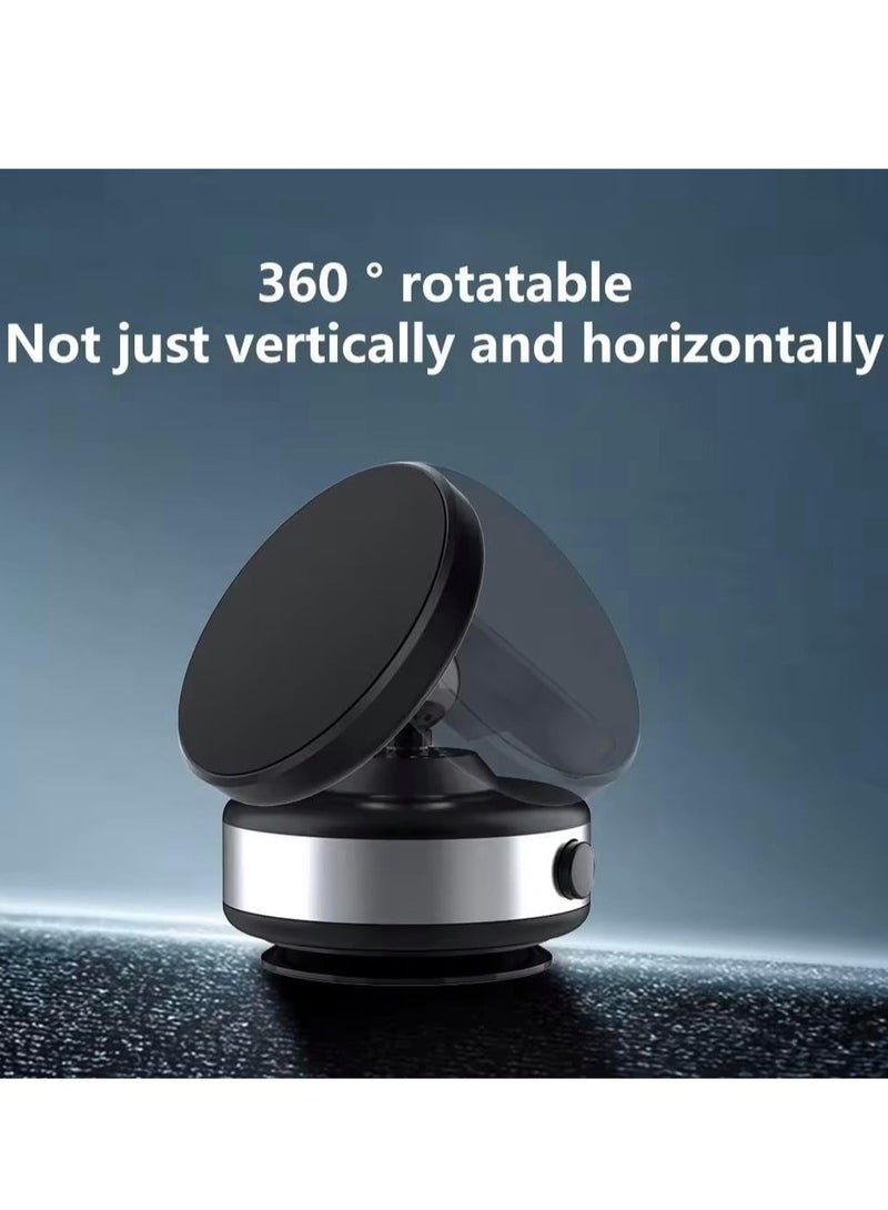 DUSALA Magnetic Suction Phone Holder – 360° Rotation Universal Car, Mirror u0026 Gym Mount for Metal u0026 Glass Surfaces (Black) - Image 5
