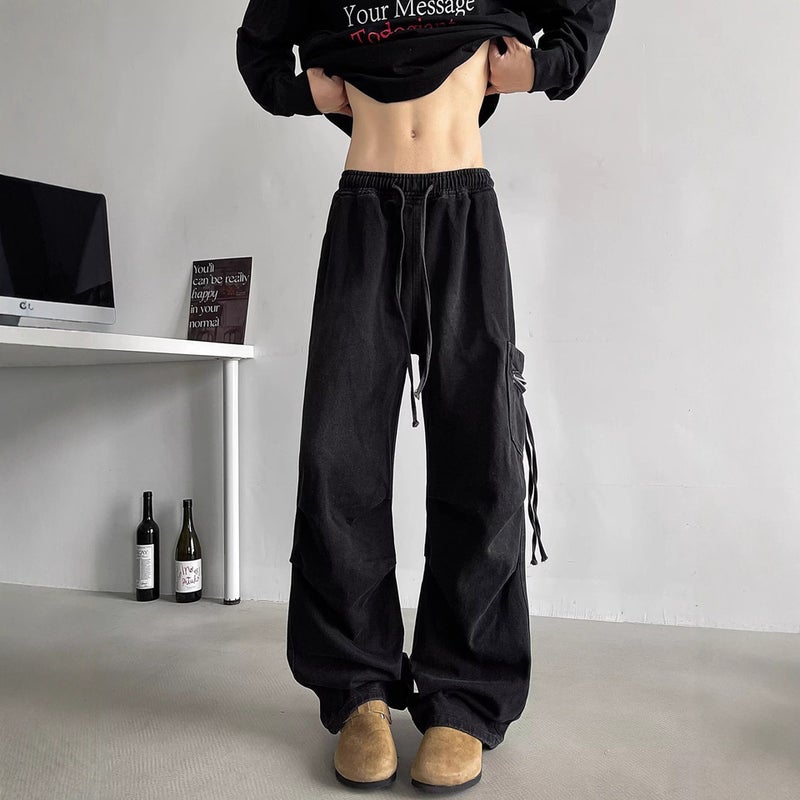 Unisex Classic Denim Jeans Loose Fit Daily Outdoor Wear - Image 1