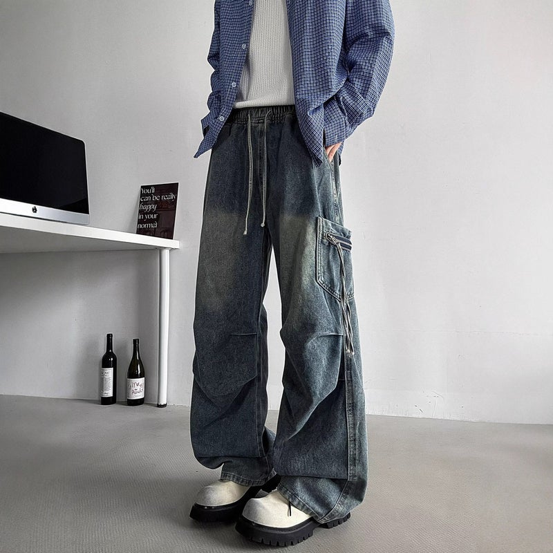 Unisex Classic Denim Jeans Loose Fit Daily Outdoor Wear - Image 2