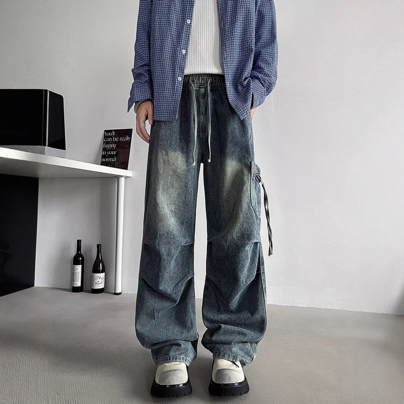 Unisex Classic Denim Jeans Loose Fit Daily Outdoor Wear - Image 3