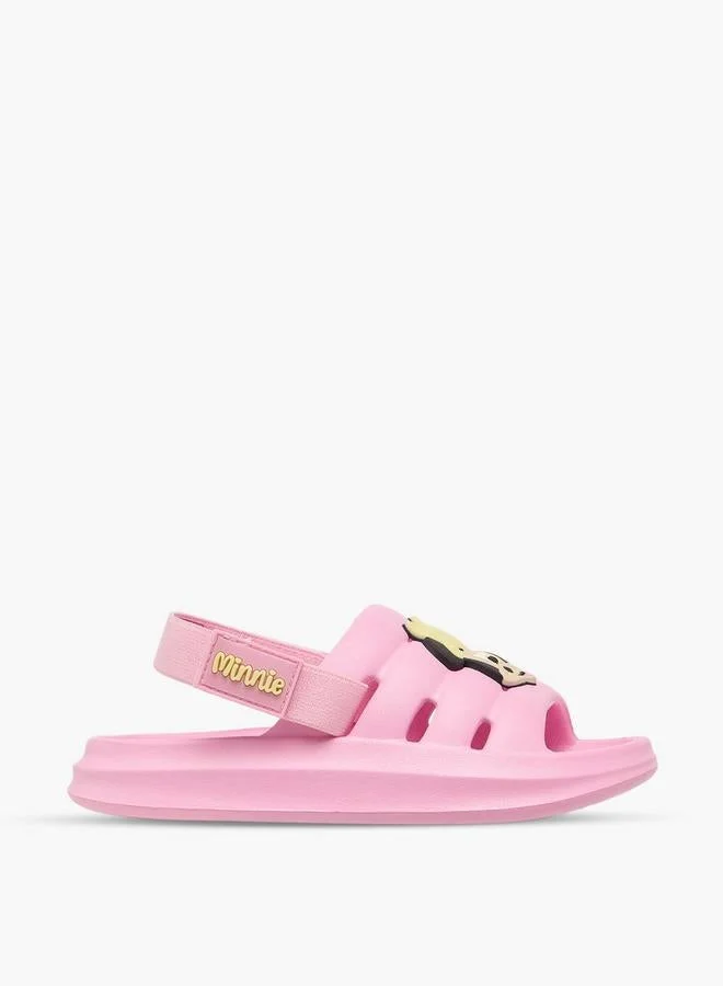 ديزني Girls Minnie Mouse Applique Sandals
