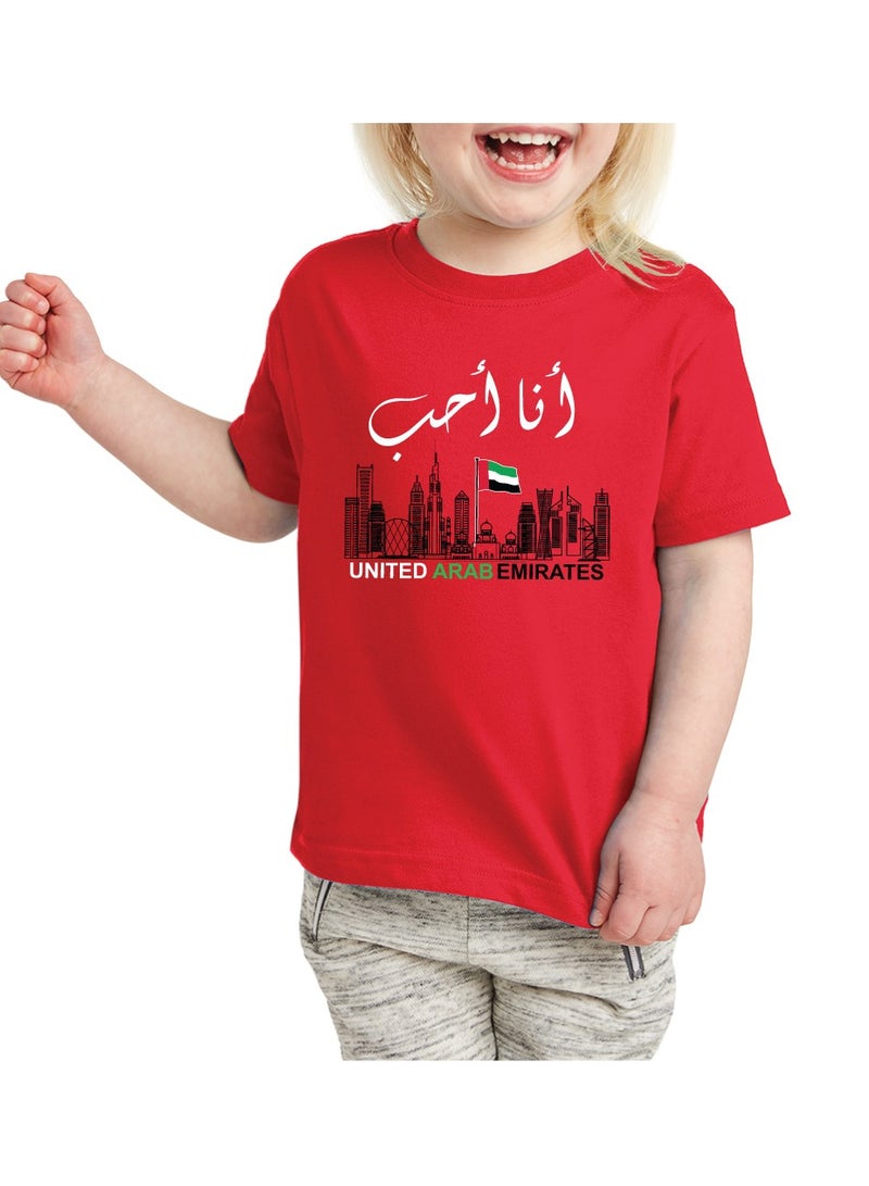 Kids UAE T-shirt for Girls - Cap - Flag and Badge Combo Pack of 4 - Image 3