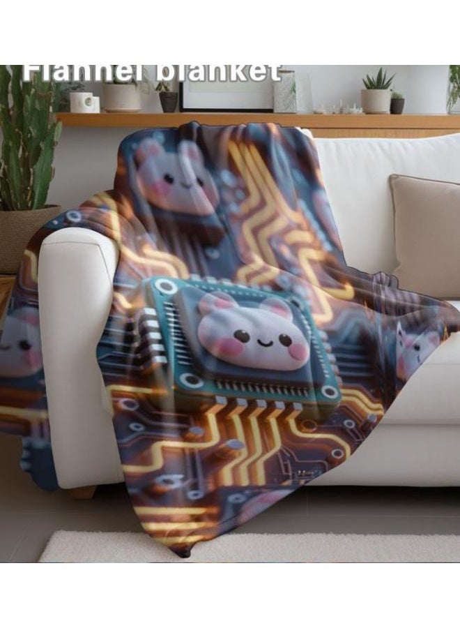 عام بطانية رقيقة من الفانيلا (حرارة ومريحة، ومناسبة للنوم واستخدام اللعبة والغبار والرمل) 150 سم * 200 سم - 530 - Image 3