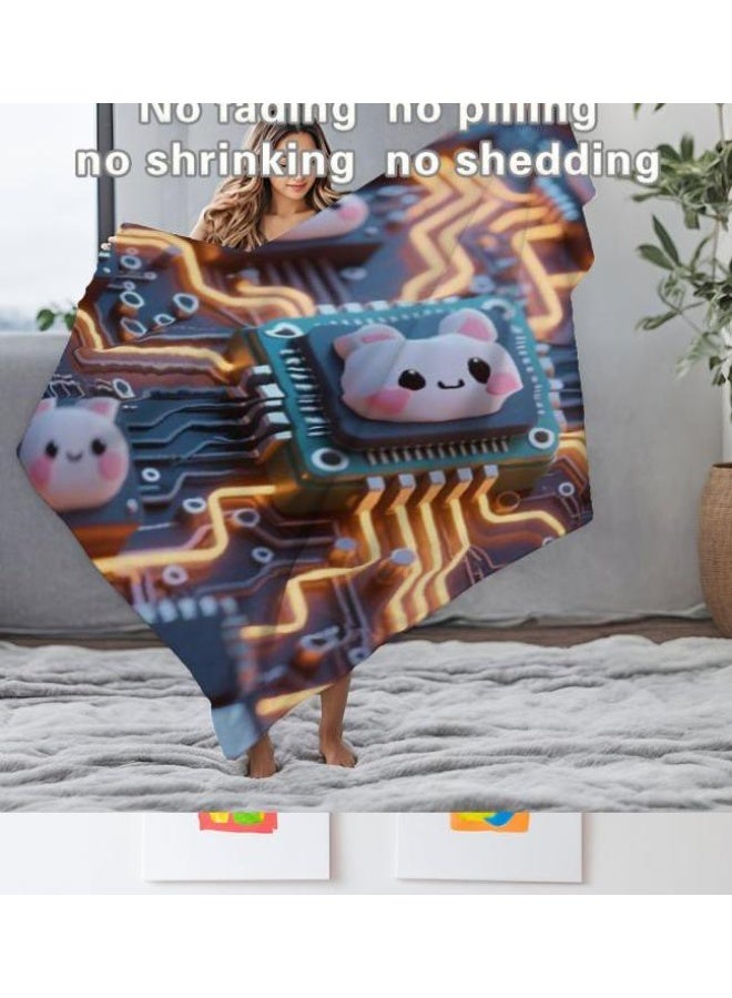 عام بطانية رقيقة من الفانيلا (حرارة ومريحة، ومناسبة للنوم واستخدام اللعبة والغبار والرمل) 150 سم * 200 سم - 530 - Image 5