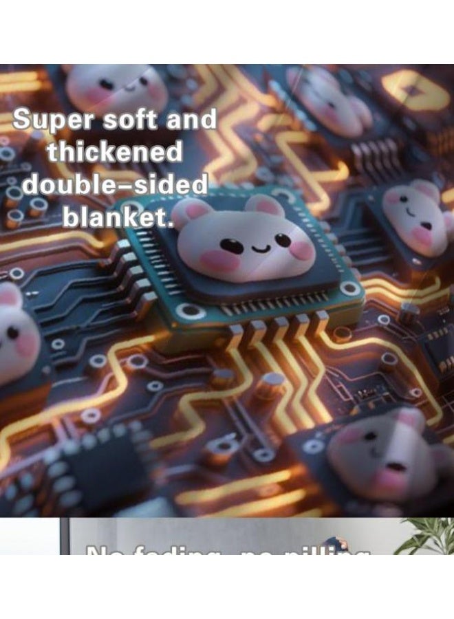 عام بطانية رقيقة من الفانيلا (حرارة ومريحة، ومناسبة للنوم واستخدام اللعبة والغبار والرمل) 150 سم * 200 سم - 530 - Image 4