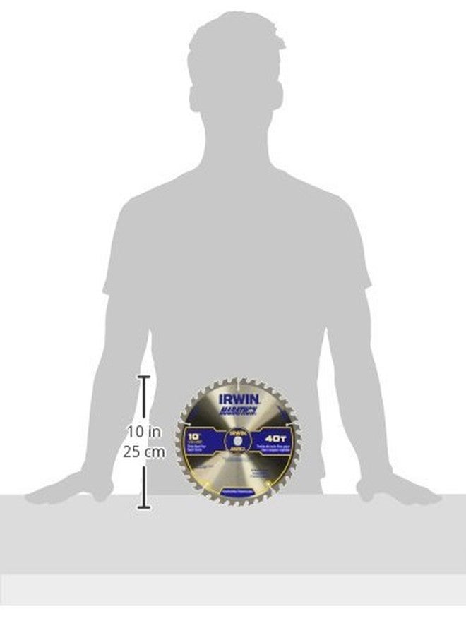 IRWIN Tools MARATHON Carbide Table/Miter Circular Saw Blade, 10-Inch, 40T (24070) - Image 2
