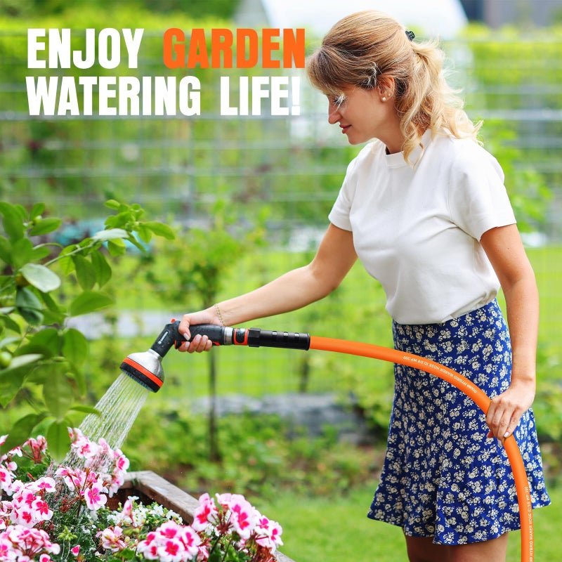 EOOIO Garden Hose 25 ft x 5/8", NON-EXPANDING Flexible Water Hose, Kink Resistant Lightweight Hybrid Hose, Leakproof Yard Hose with Male to Female Fittings - Image 2