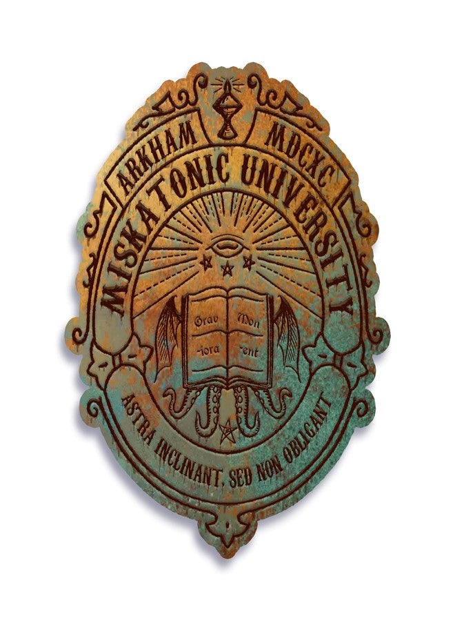 Bargain Max Decals Miskatonic University Copper Lovecraft Sticker Decal Notebook Car Laptop 5"x5.5" (Color) - Image 1