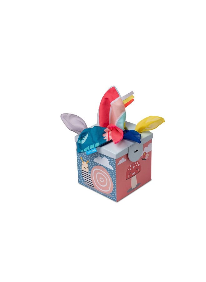 Taf Toys Taf Toys Sensory Crinkle Tissue Box for Toddlers. STEM Montessori Toy with Colorful Soft Scarves and Crinkling Blankies  - Image 4