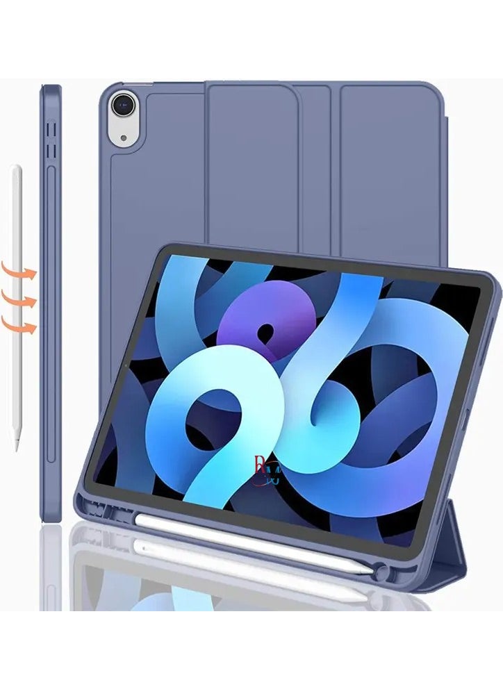 Tablet Case and Keyboard Mouse Set Compatible with iPad Air 11 Inch 6th Generation Smart Case with Pen Compartment