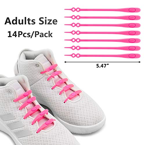 ZOOEASS No Tie Elastic Shoe Laces for Kids and Adults,Best for Sneaker(Hot Pink) - Image 2