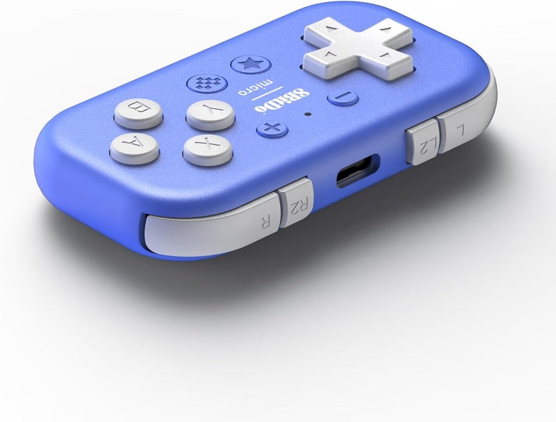 Nargos 8BitDo Micro Bluetooth Key Chain Sized Mini Controller for Nitendo Switch, Windows, Android and macOS (Micro- Blue) - Image 3