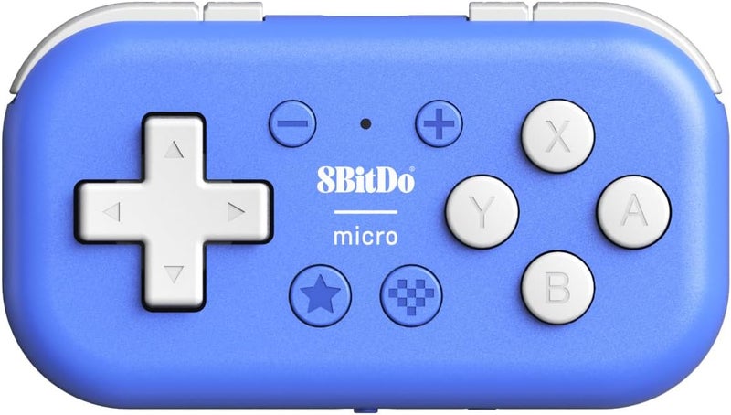 Nargos 8BitDo Micro Bluetooth Key Chain Sized Mini Controller for Nitendo Switch, Windows, Android and macOS (Micro- Blue) - Image 1