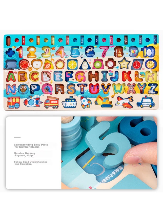 Buluqi Building Blocks, Puzzle Toys, Number Board, Matching Board, Early Education, Infant And Toddler Educational Toys, Gifts For Ages 1-3 - Image 2