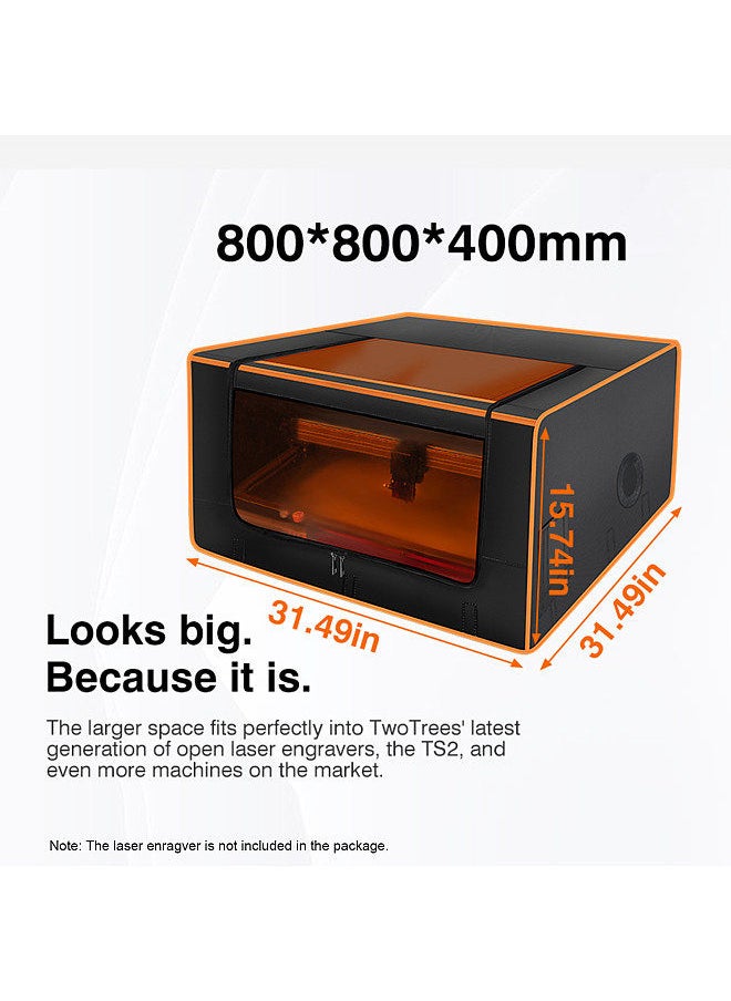 Two Trees - Laser Engraver Enclosure with Vent for TS2 Engraving Machine Eye Protection Protective Cover Fireproof Dustproof Noise Reduction Laser Cutting Enclosure Suitable for Most Laser Engraving Machine - Image 1